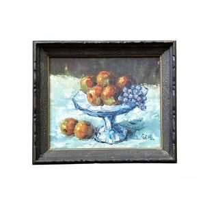 Early 20th-Century Original Framed Oil on Canvas Fruit Presentation Still Life